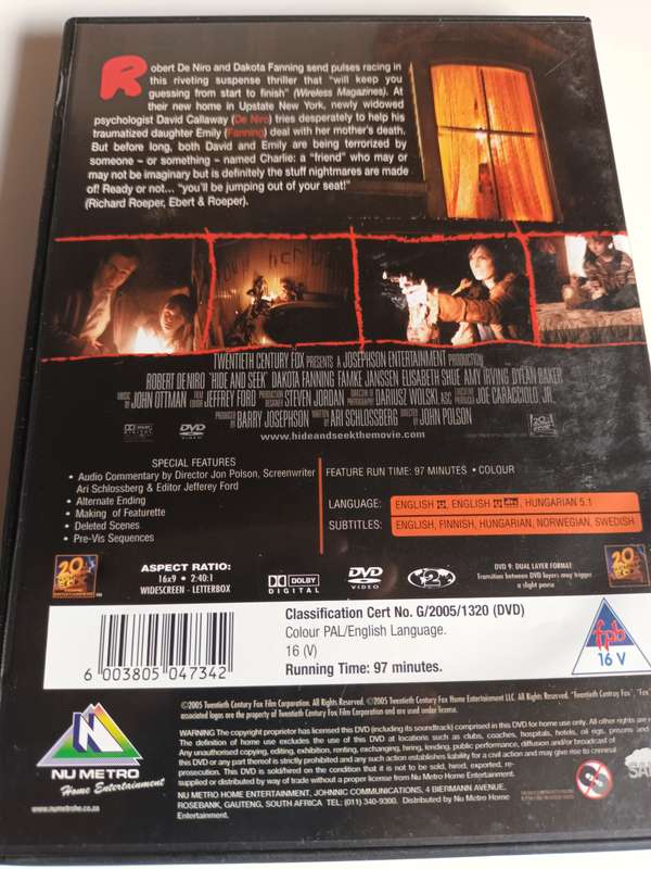 Hide and Seek DVD Movie