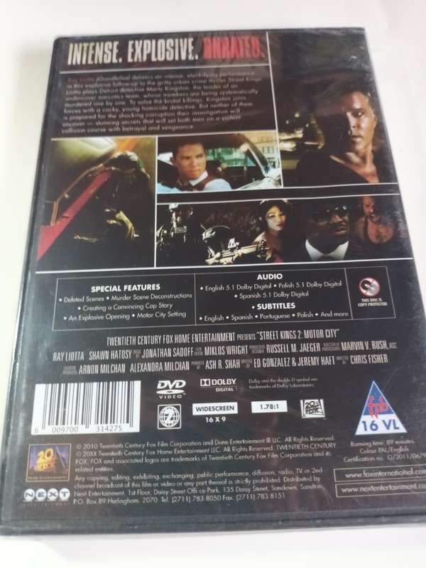 Street Kings 2 Motor City DVD Movie (Still sealed)