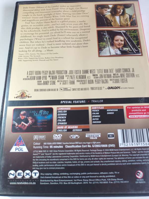 Little Man Tate DVD Movie