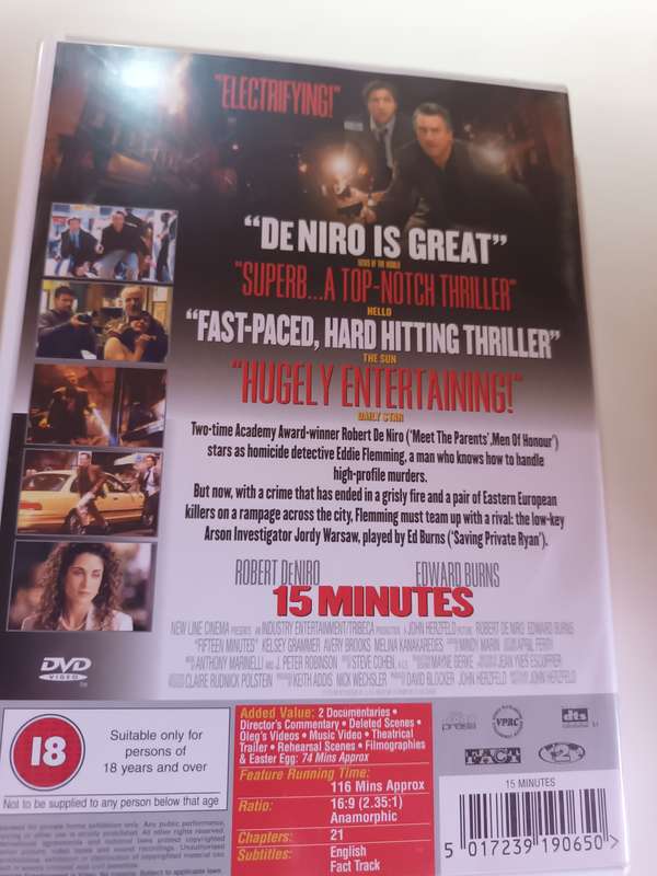 15 Minutes DVD Movie