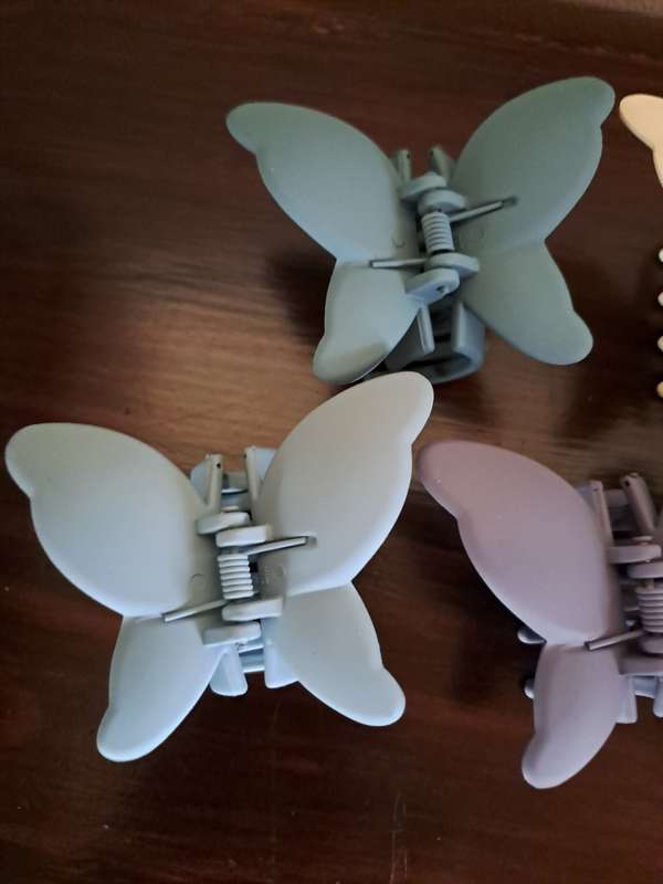 Hair Clips Large Butteflies 5 pieces