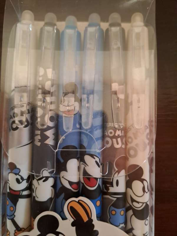 Pens 6 x Mickey Pens Black Ink
