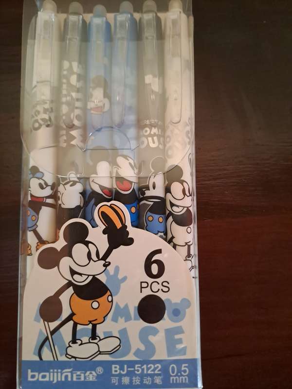 Pens 6 x Mickey Pens Black Ink
