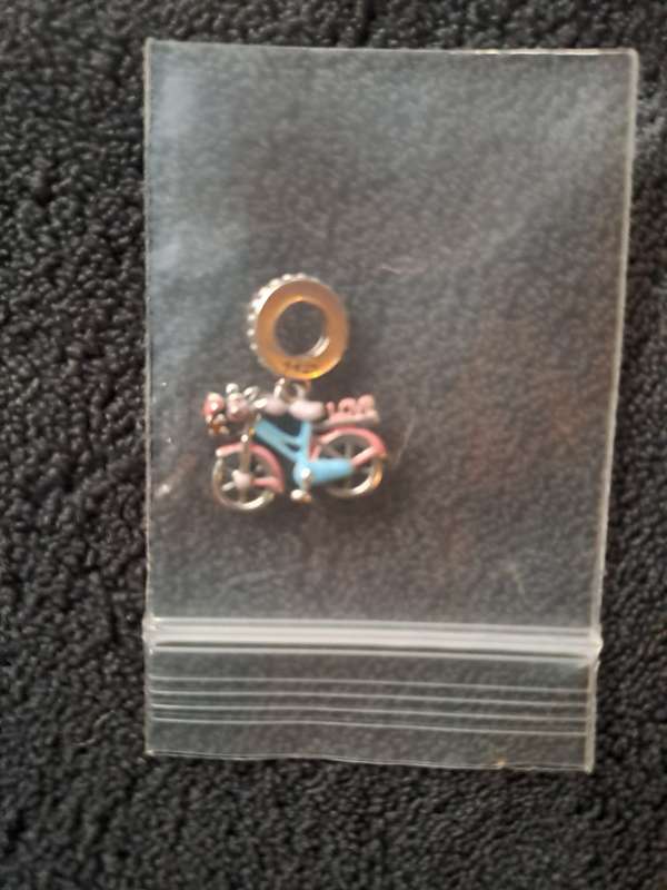 Sterling Silver 925 Bicycle Love Charm