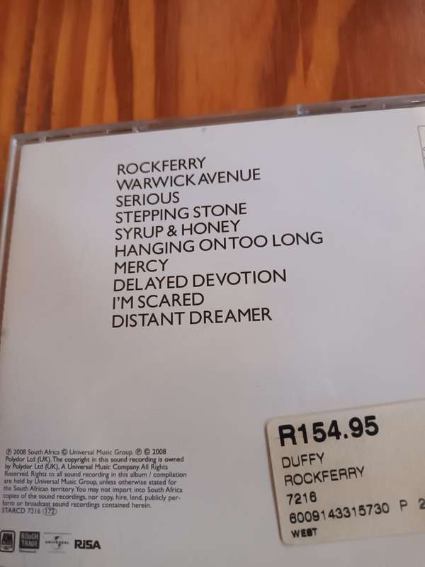 Duffy Rockferry Music CD