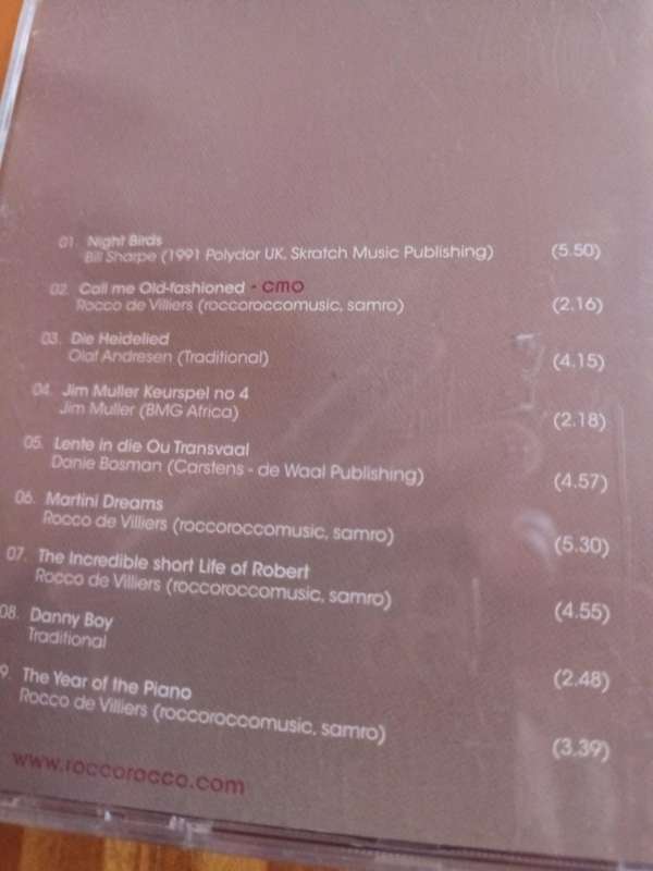 Rocco de Villiers Music CD