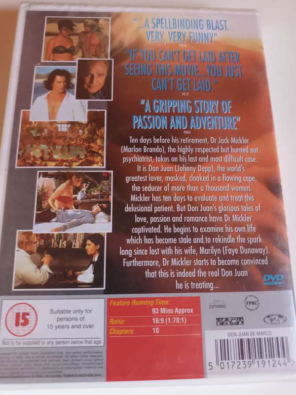 Don Juan Demarco DVD Movie (Still Sealed)