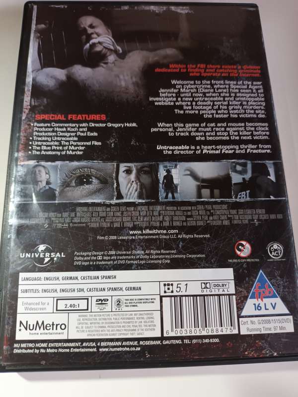 Untraceable DVD Movie