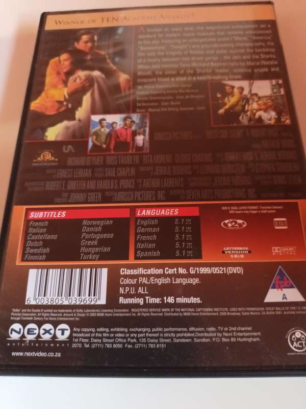 West Side Story DVD Movie