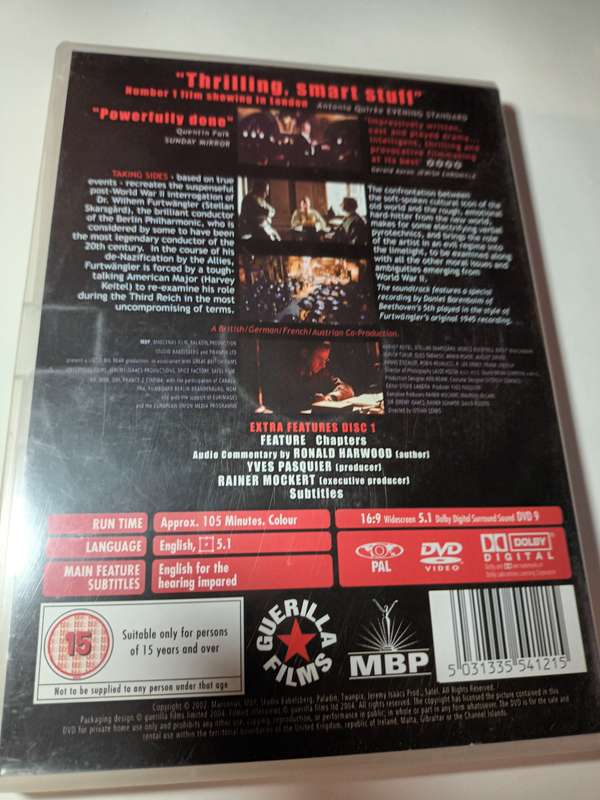 Taking Sides DVD Movie