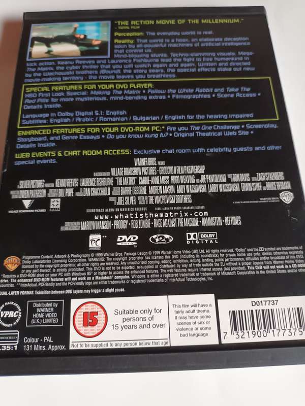 The Matrix DVD Movie