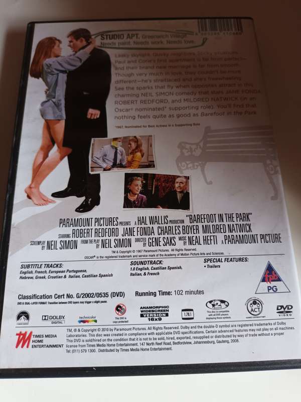 Barefoot in the Park DVD Movie