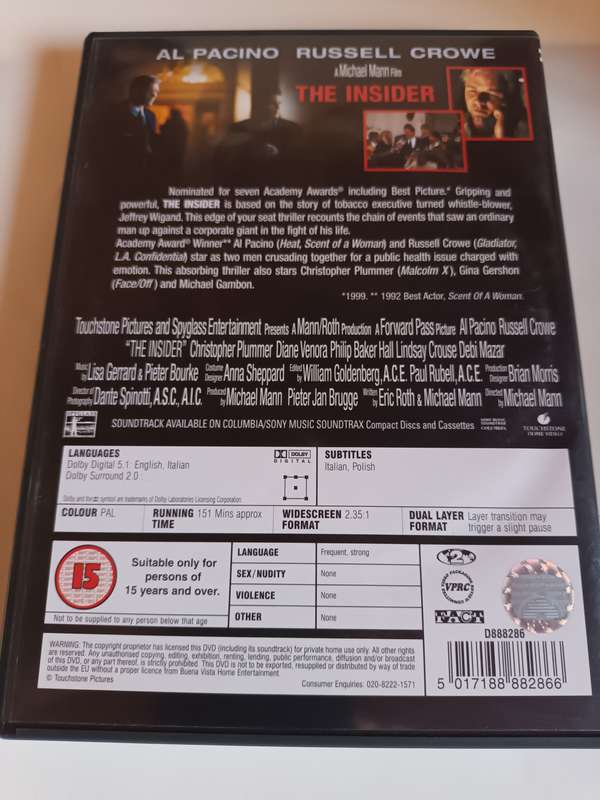 The Insider DVD Movie