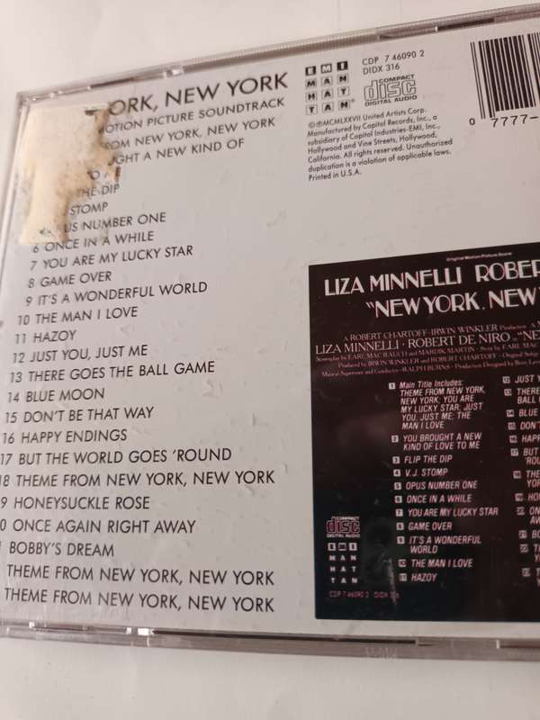 New York,New York Soundtrack Music CD