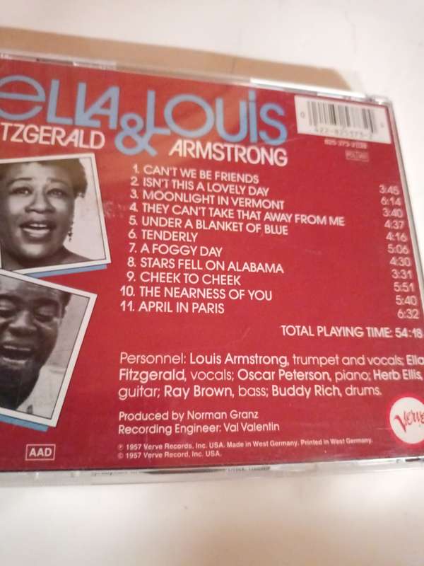 Ella Fitzgerald & Louis Armstrong Music CD