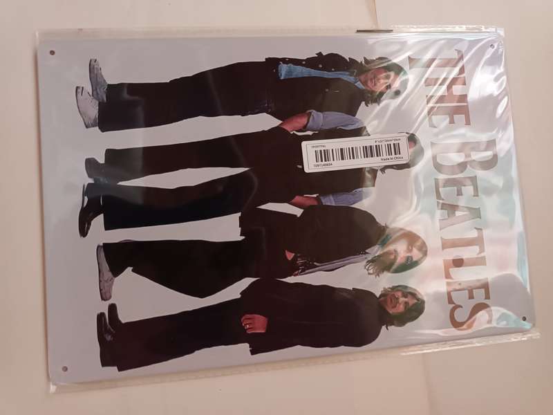 The Beatles Tin Metal Sign