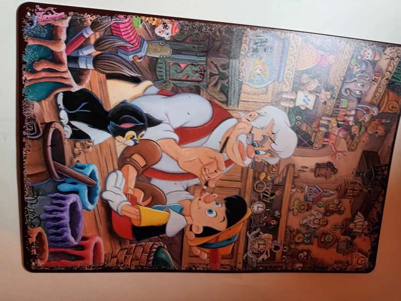 Pinocchio Tin Metal Sign
