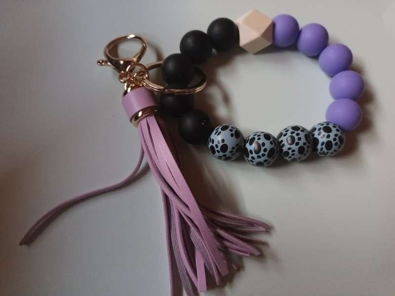 Silicon Bracelet with Key Holder Attachment