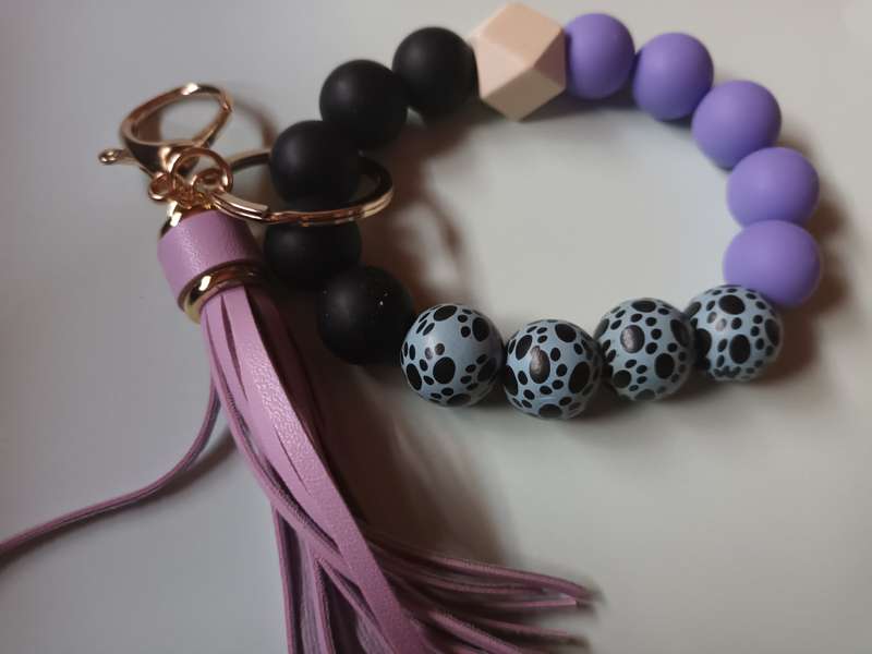 Silicon Bracelet with Key Holder Attachment