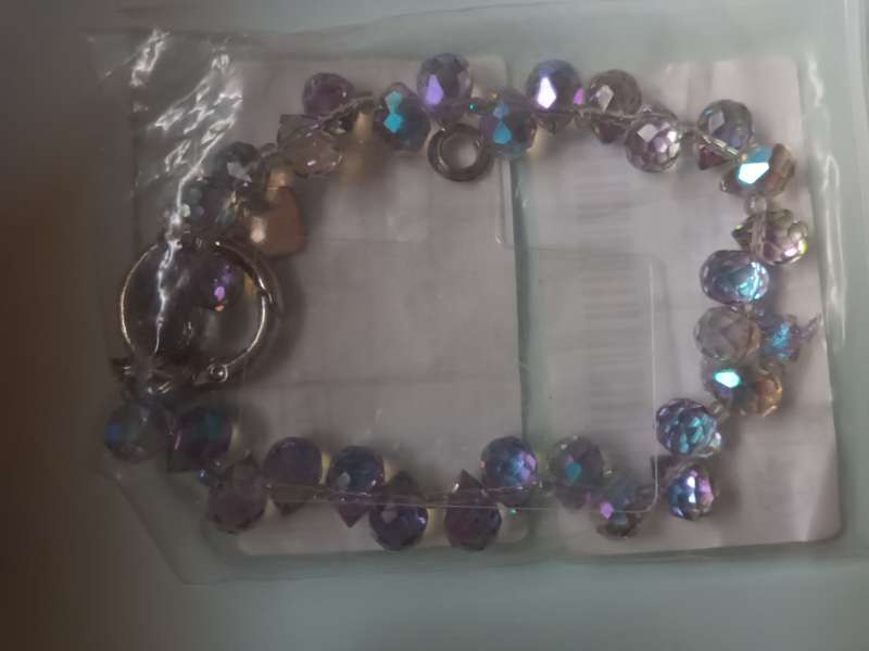 Imitation Stone Bracelet with Key Holder Attachment