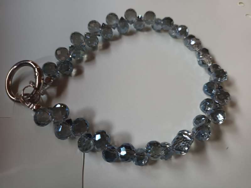 Imitation Stone Bracelet with Key Holder Attachment
