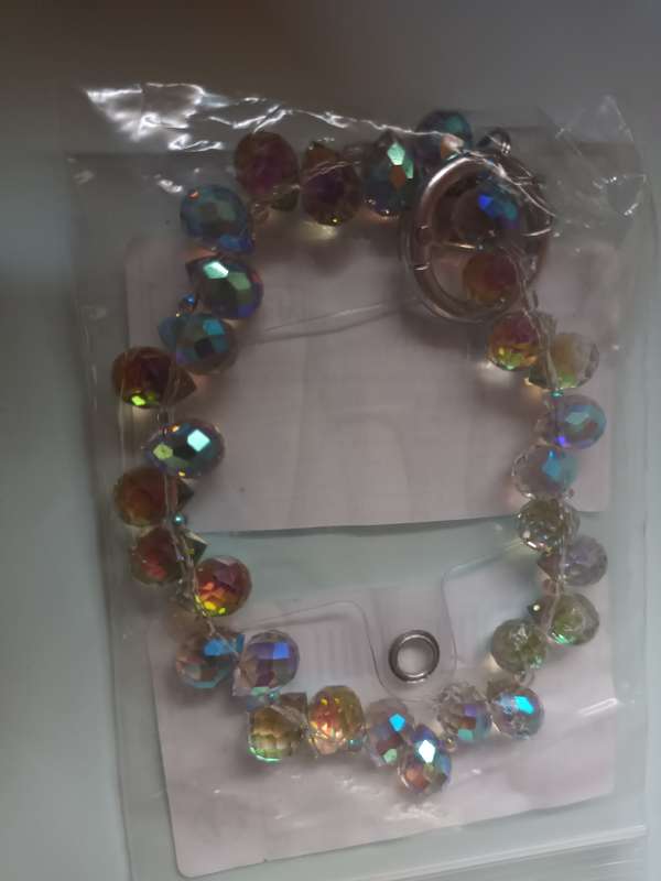 Imitation Stone Bracelet with Key Holder Attachment