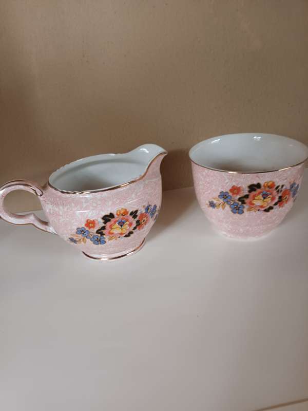 Vintage Maddock Fairfield Creamer and Sugar Bowl