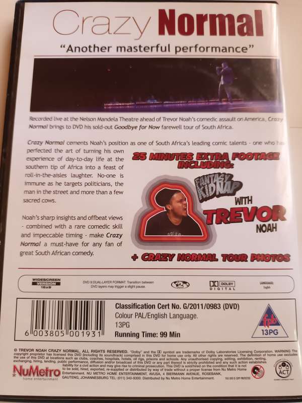 Trevor Noah Crazy Normal DVD