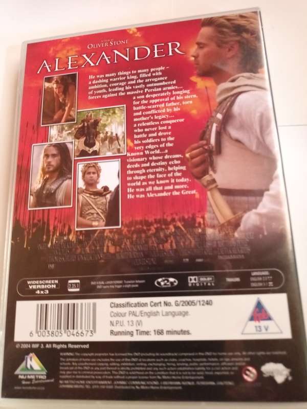 Alexander DVD Movie