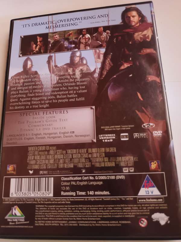 Kingdom of Heaven DVD Movie
