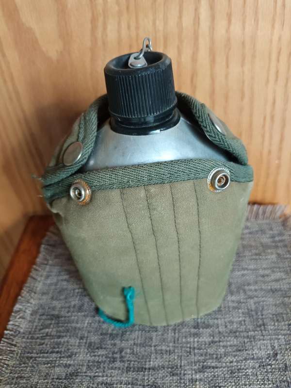 Old Water Flask with Cover