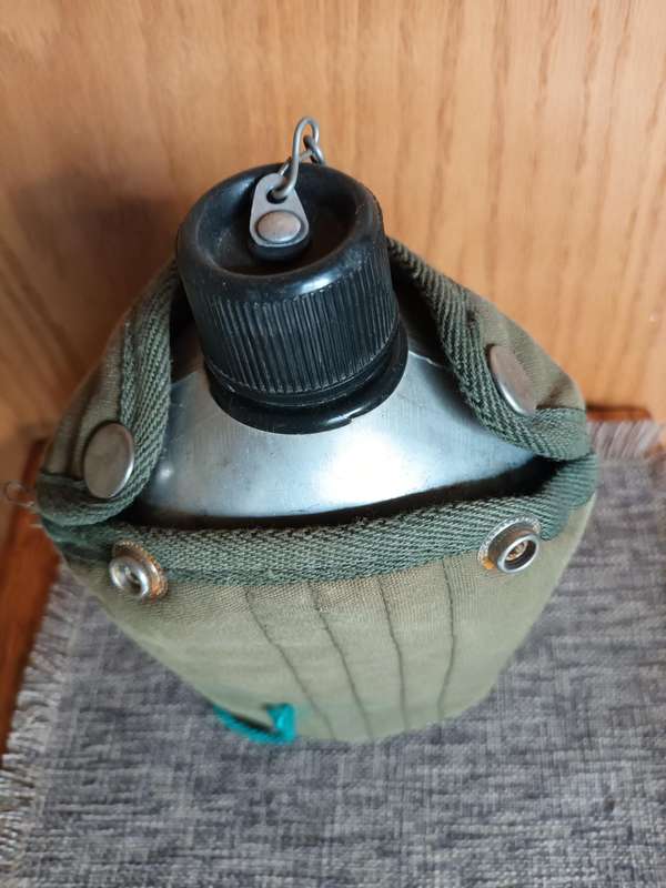 Old Water Flask with Cover
