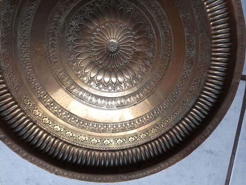 Large Decorative Brass Solid Tray