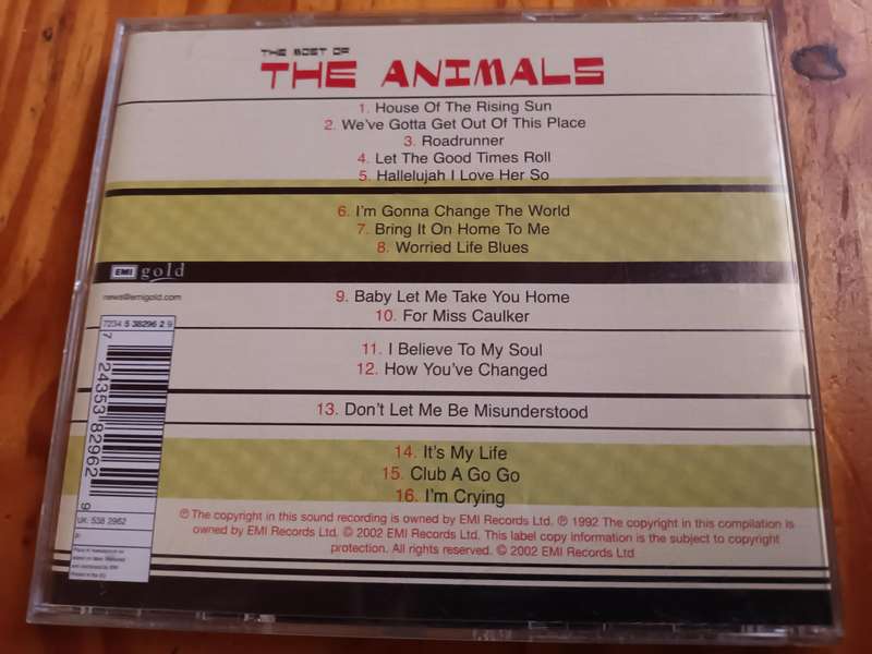 The Animals Music CD