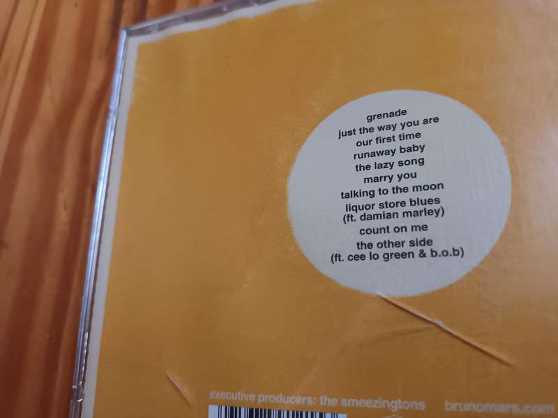 Bruno Mars Music CD