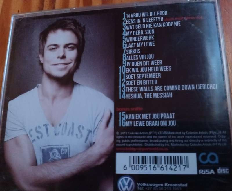 Bobby Van Jaarsveld Music CD