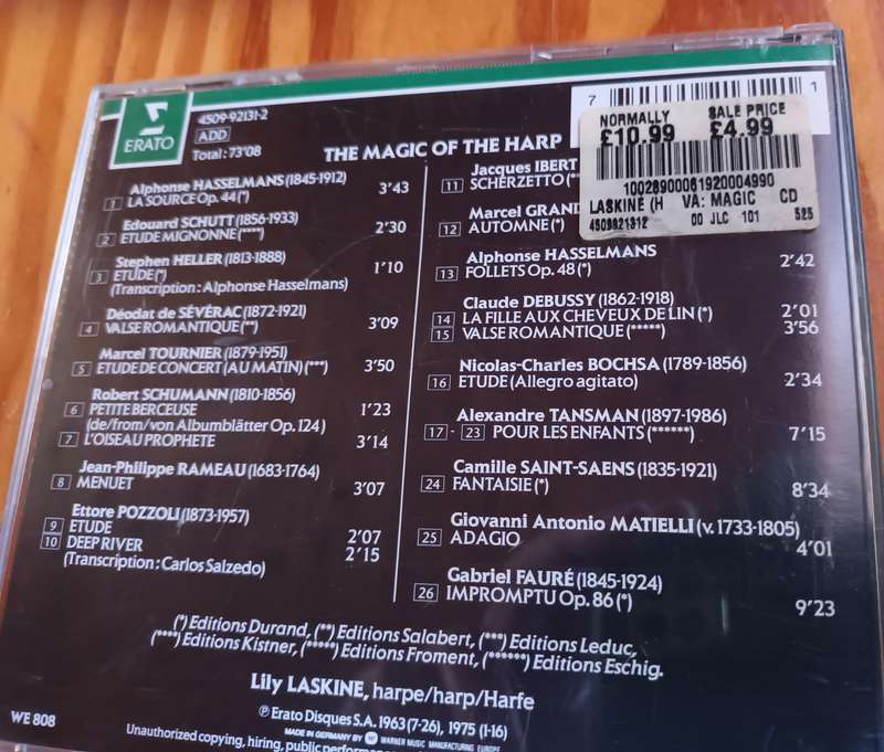 The Magic of the Harp Music CD