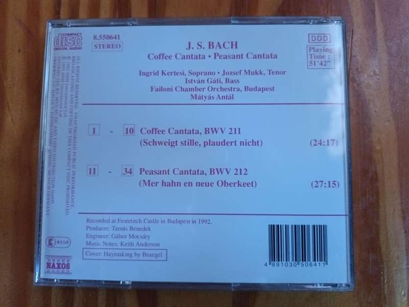 J S Bach Music CD