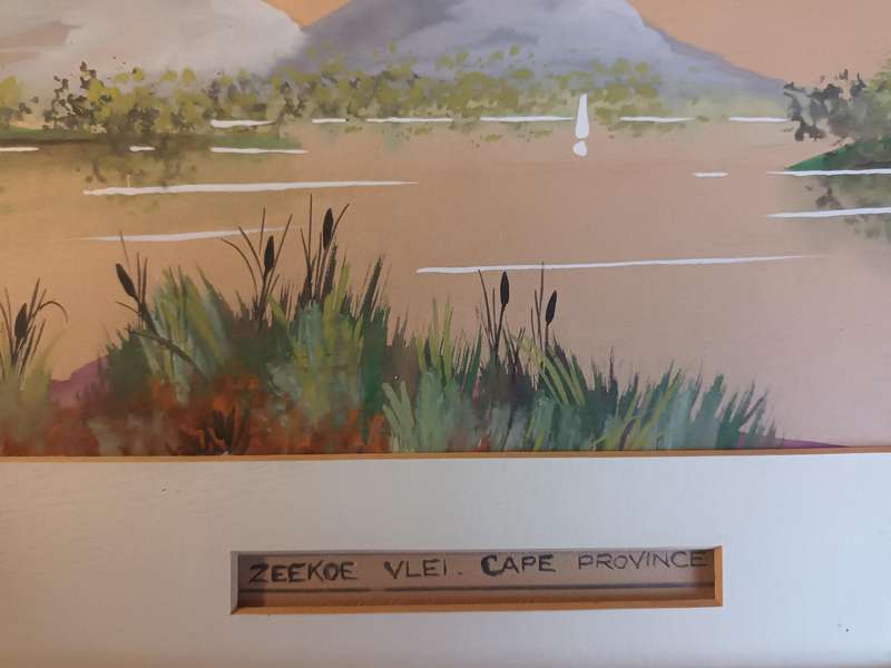 Framed Watercolour Painting of Zeekoe Vlei