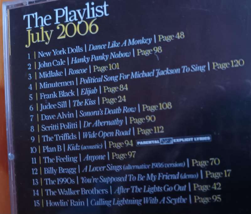 Uncut Playlist July 2006 Music CD