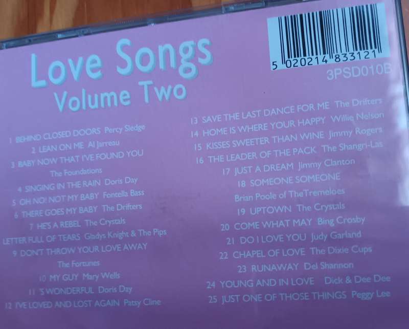 Love Songs 2 Music CD