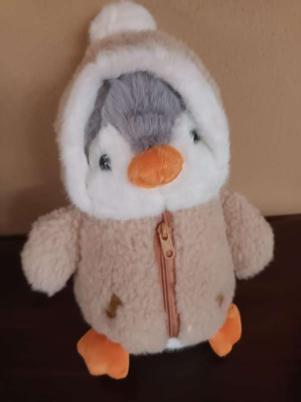 Cute Penquin Soft Toy in Warm Clothing
