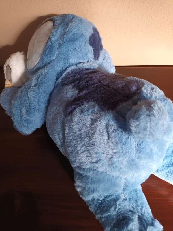 Large Cuddly Sleeping Stitch with Duckling Soft Toy