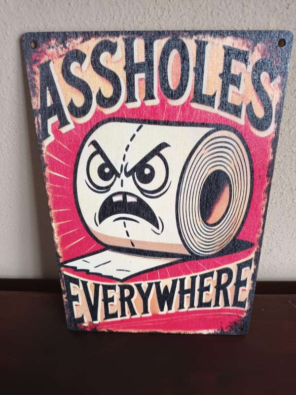 Funny Toilet Wall Hanging Board Sign