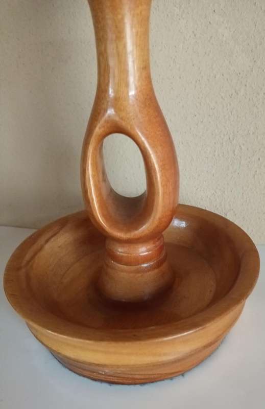 Genuine Vintage Wooden Candle Holder