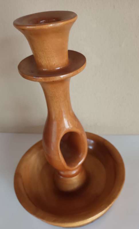 Genuine Vintage Wooden Candle Holder