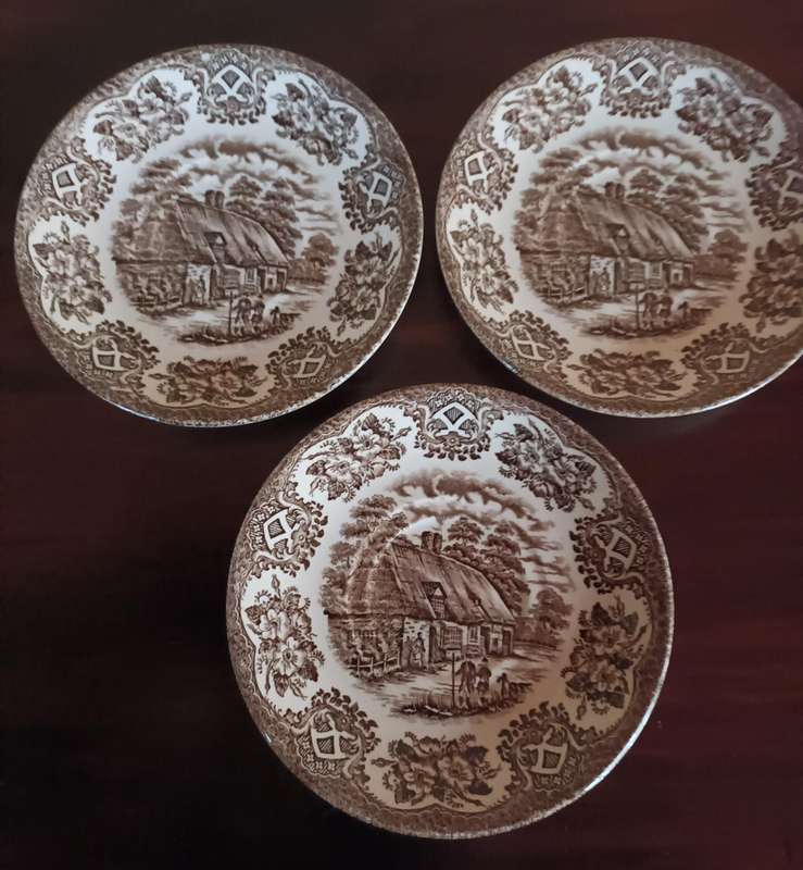 Three Ironstone Spare Saucers