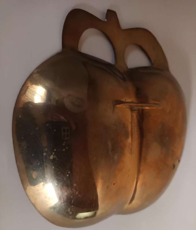 Enamelled Brass Apple Shape Dish