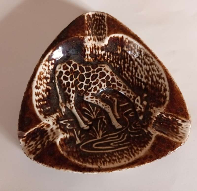 Old Kruger Park Ashtray - Cracked and Repaired