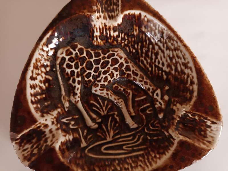 Old Kruger Park Ashtray - Cracked and Repaired
